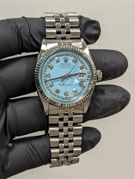 rolex datejust uomo quadrante blu|rolex datejust blu.